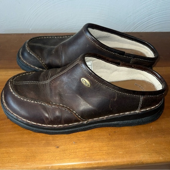 Op Wool Bully Brown Leather Mules Men’s Sz 10 - Picture 5 of 11